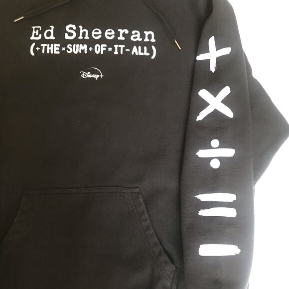 Ed Sheeran The Sum Of It All Hoodie XXL 2XL Black Disney Independent Promo EUC - Picture 6 of 12